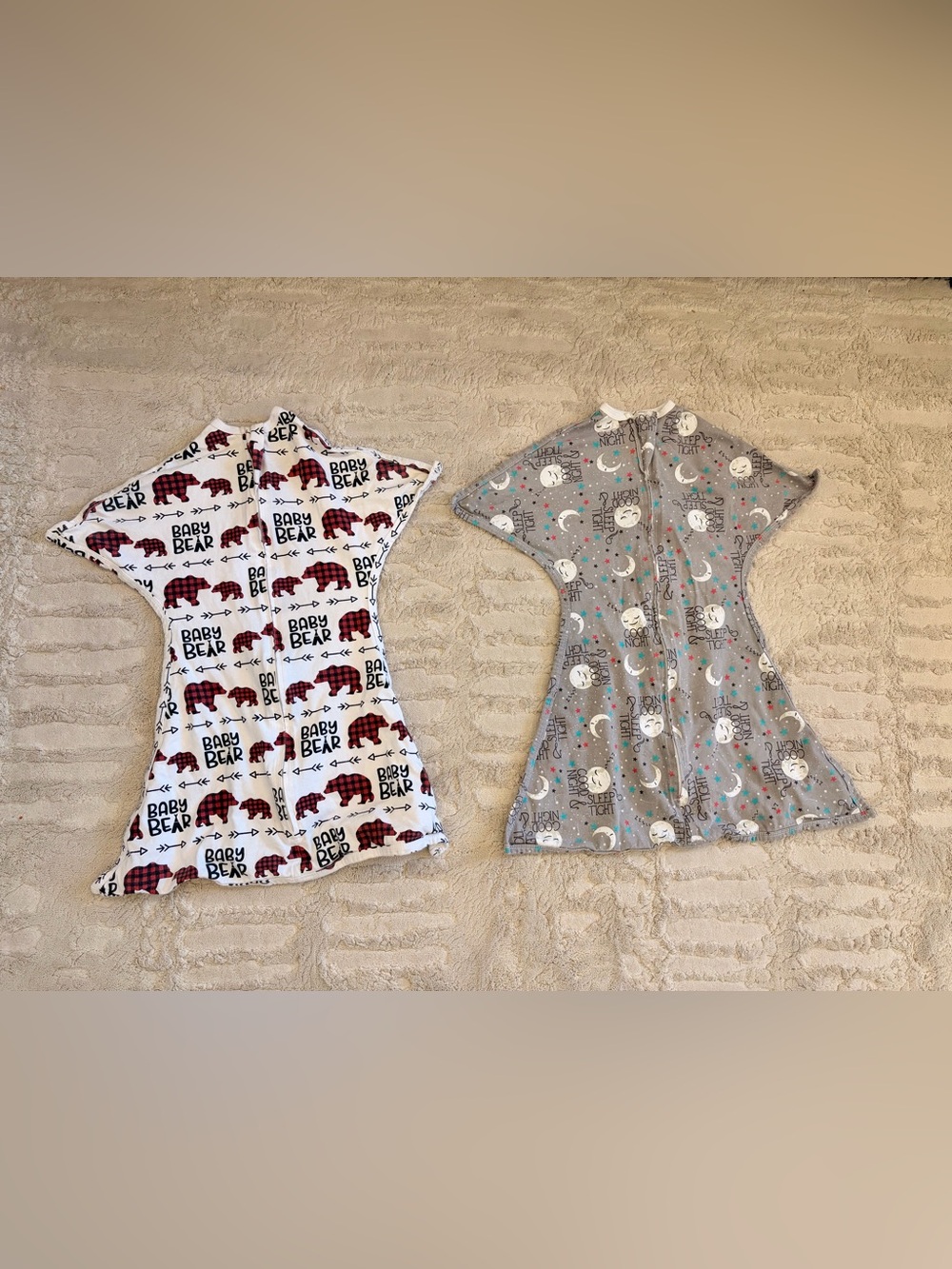 2 total! Sleeping Baby Goodnight Moon and Bear Zipadee-Zip Swaddle Transition
